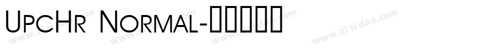 UpcHr Normal字体转换